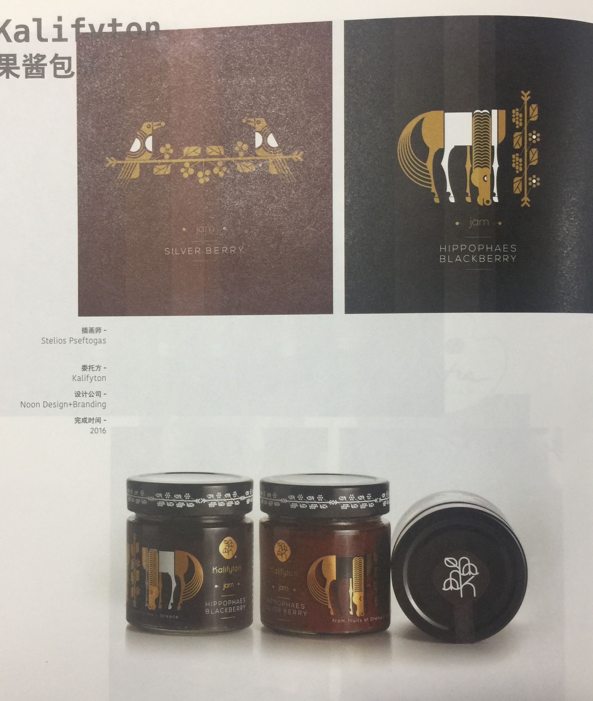 带来独特味觉体验的食品-黑莓、银果胡颓子和沙棘果酱包装设计